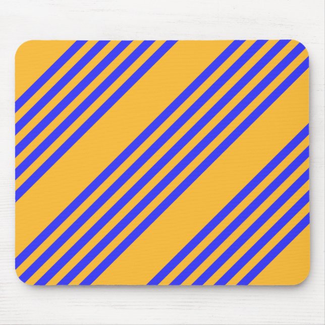 Mousepad Padrão de cinco faixas azul e amarelo (Frente)