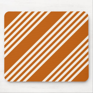 Mousepad Padrão de cinco faixas de bege e laranja queimado