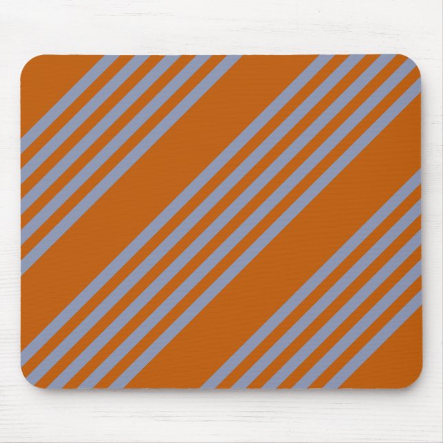 Mousepad Padrão de cinco faixas de cinza azul e laranja que (Frente)