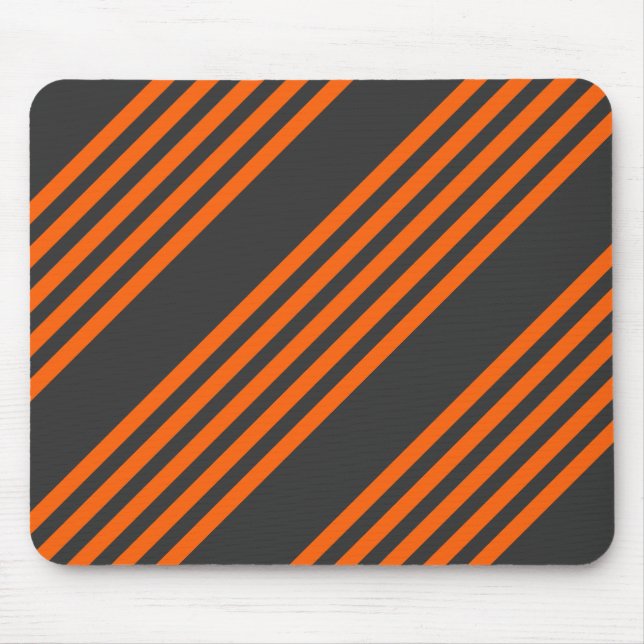 Mousepad Padrão de cinco faixas de laranja e carvão (Frente)