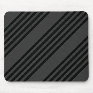 Mousepad Padrão de cinco faixas de preto e carvão