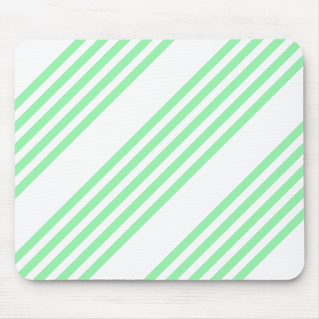 Mousepad Padrão de cinco faixas verde e branco (Frente)