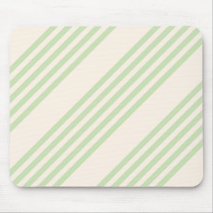 Mousepad Padrão de cinco listras verde claro e bege