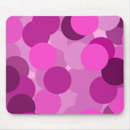 Mousepad Padrão de círculos sobrepostos cor-de-rosa