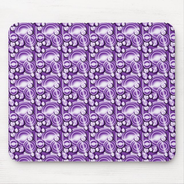 Mousepad Padrão de Círculos Violetos (Frente)
