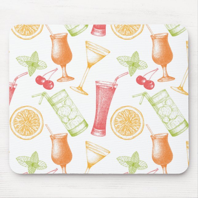 Mousepad Padrão de Cocktail esboçado (Frente)
