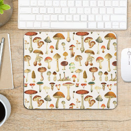 Mousepad Padrão de Cogumelo Vintage