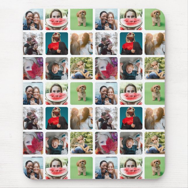 Mousepad Padrão de Colagem de Fotos do Modern Keepsasaame (Frente)