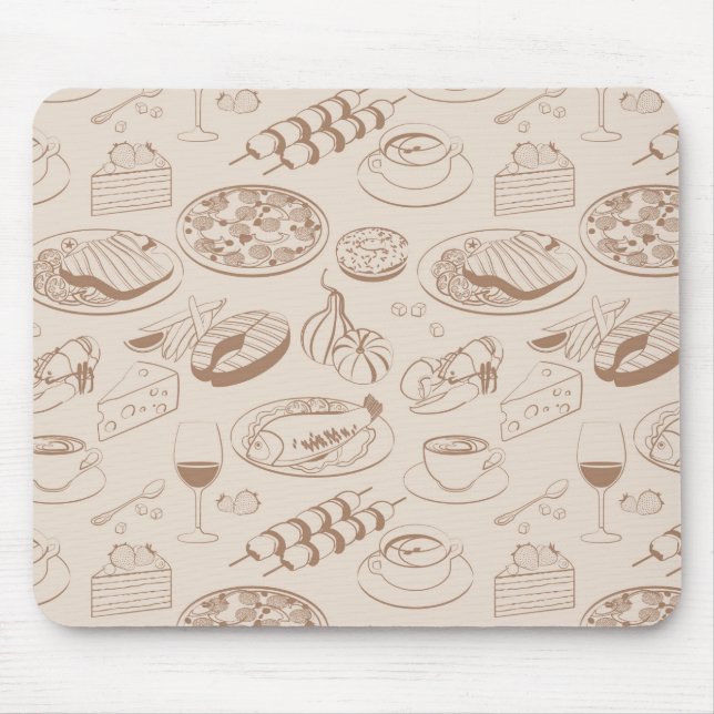 Mousepad Padrão de Comida 3 (Frente)