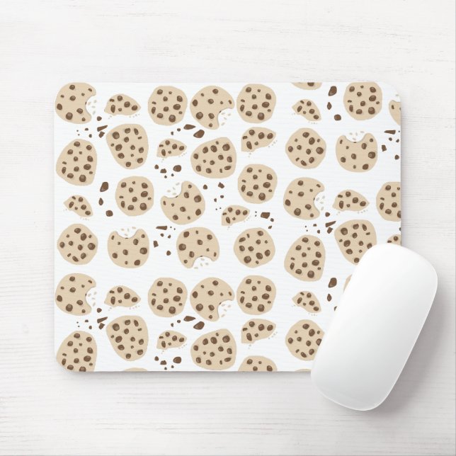 Mousepad Padrão de Cookies Chip de Chocolate (Com mouse)