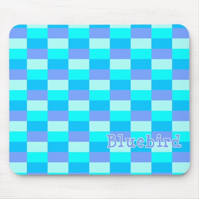 Mousepad Padrão de cor azul neon (Frente)