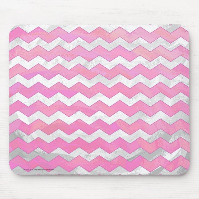 Mousepad Padrão de Cotton Candy Chevon (Frente)
