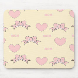 Mousepad Padrão de creme de mãe rosa