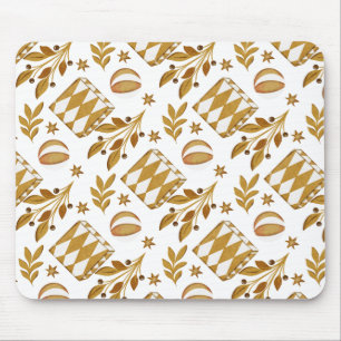 Mousepad Padrão de crianças de ouro de férias de inverno