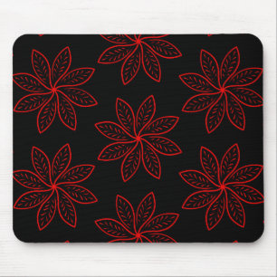 Mousepad Padrão de Crimson em Preto