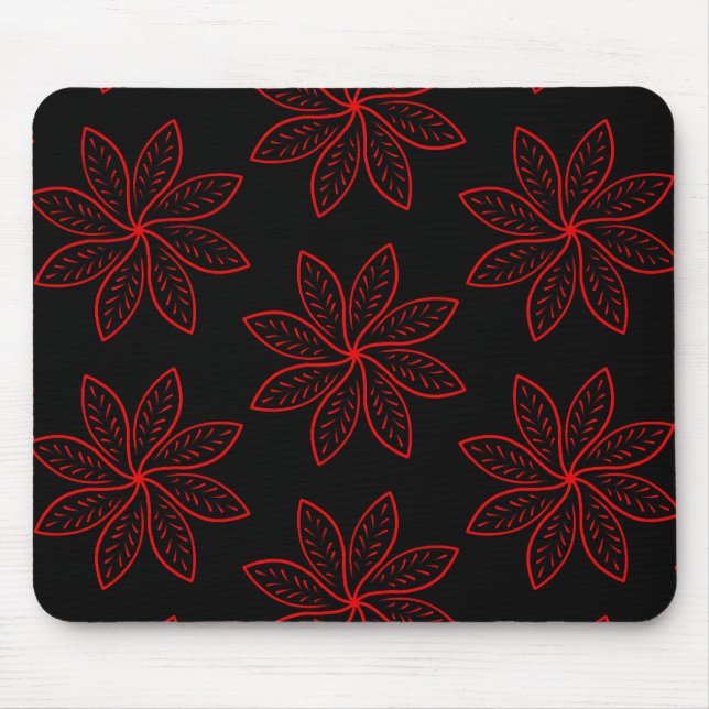 Mousepad Padrão de Crimson em Preto (Frente)