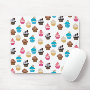 Mousepad Padrão de Cupcakes Cute Coloridos