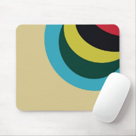 Mousepad Padrão de curvas coloridas