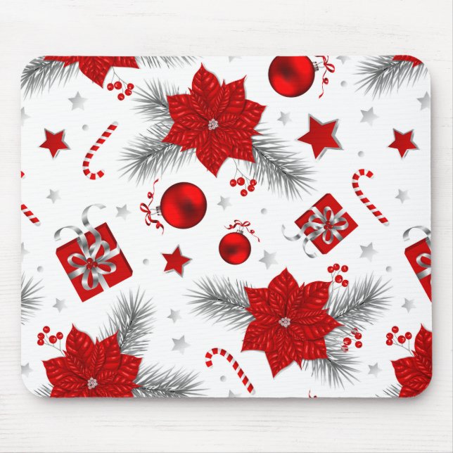 Mousepad Padrão de decoração de Natal (Frente)