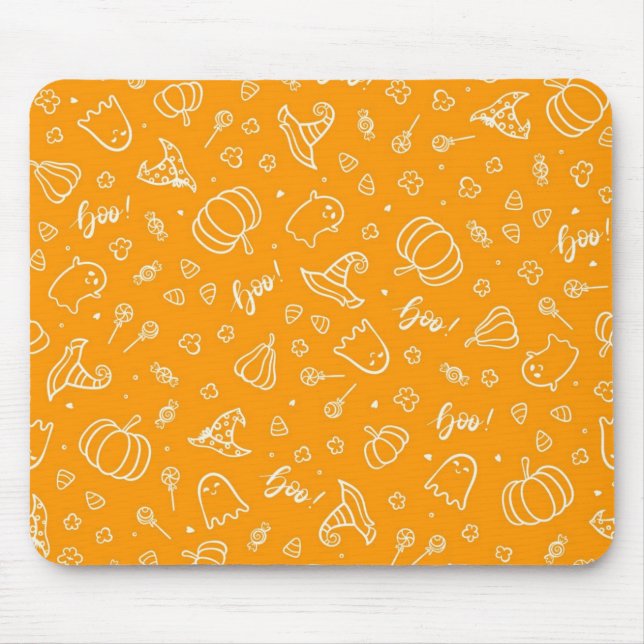 Mousepad Padrão de Dia das Bruxas (Frente)