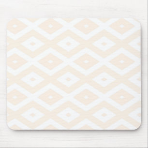 Mousepad Padrão de diamante bege e branco
