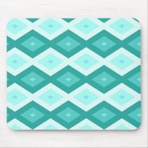 Mousepad Padrão de diamante de turquesa