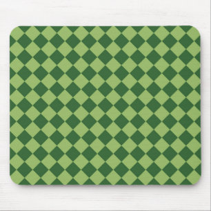 Mousepad Padrão de Diamante de Xadrez Verde