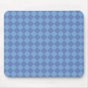 Mousepad Padrão de diamante do verificador azul