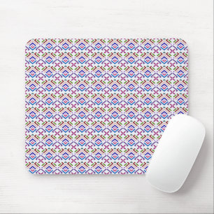 Mousepad Padrão de Diamante Geométrico Étnico Pastel Modern