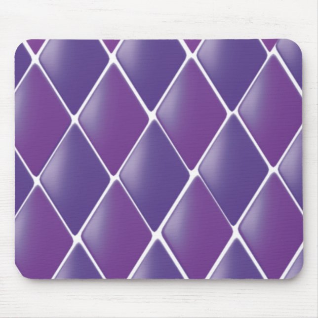Mousepad Padrão de Diamante Roxo Fofinho (Frente)