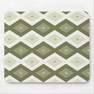 Mousepad Padrão de diamante verde-oliva