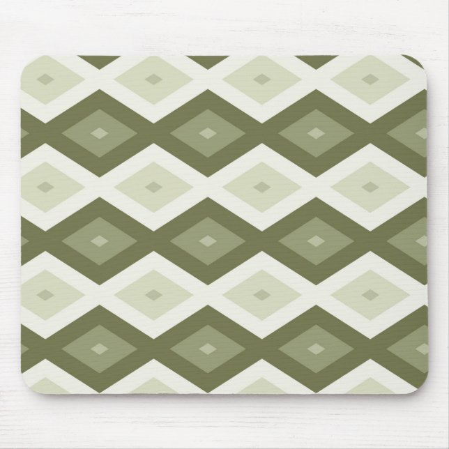 Mousepad Padrão de diamante verde-oliva (Frente)