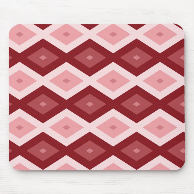 Mousepad Padrão de diamante vermelho (Frente)