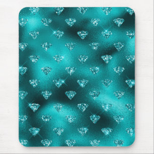 Mousepad Padrão de Diamantes com Glitter Glam Ombre Turques