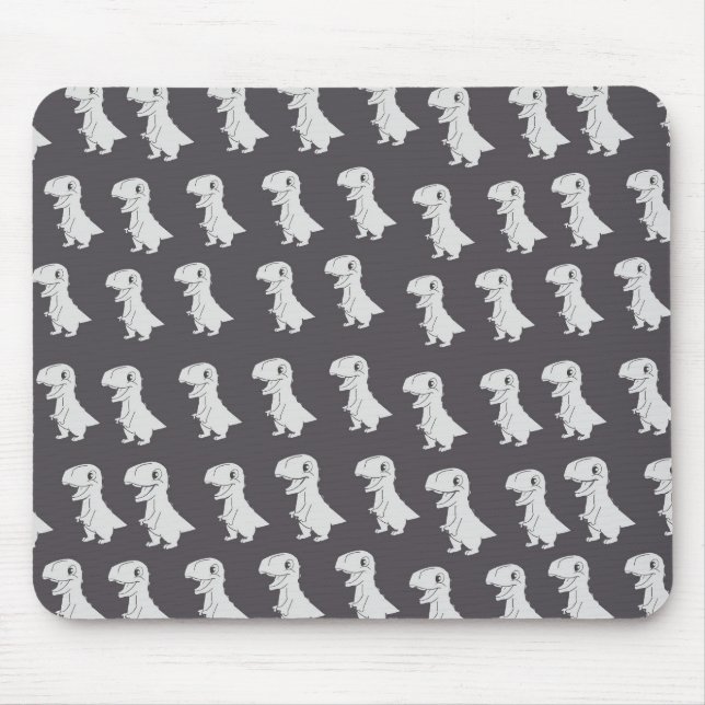 Mousepad Padrão de Dino Cute (Frente)