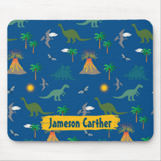 Mousepad Padrão de Dinossauro Azul-Bonito Personalizado