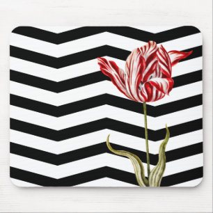 Mousepad Padrão de distribuição do chip botânico Tulip