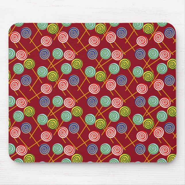 Mousepad Padrão de doces | Padrão do lombo | pirulito 10 (Frente)