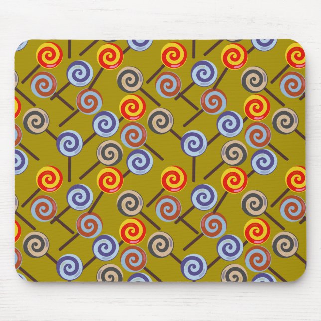 Mousepad Padrão de doces | Padrão do lombo | pirulito 26 (Frente)