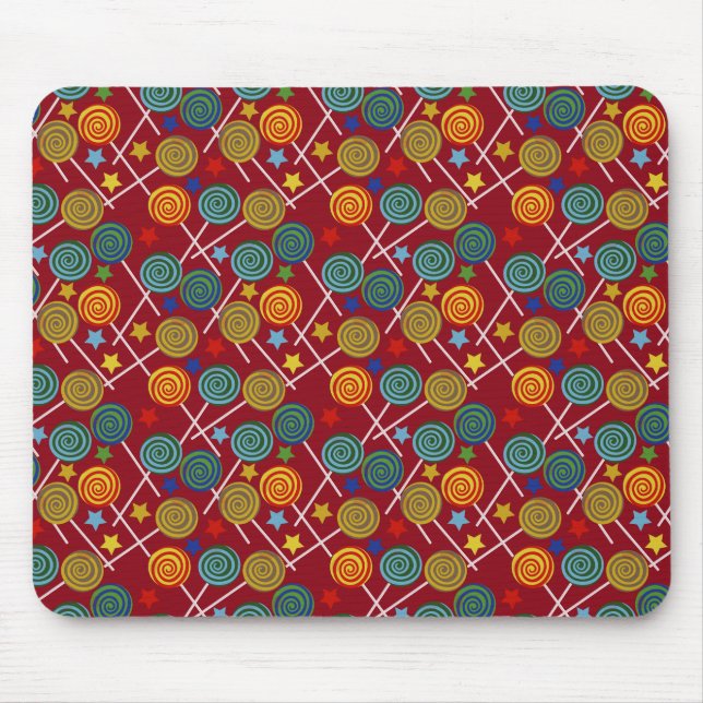 Mousepad Padrão de doces | Padrão do lombo | pirulito 32 (Frente)