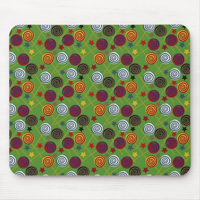 Mousepad Padrão de doces | Padrão do lombo | pirulito 39 (Frente)