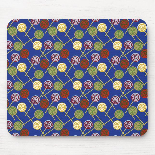 Mousepad Padrão de doces | Padrão do lombo | pirulito 4 (Frente)