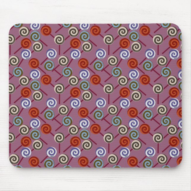 Mousepad Padrão de doces | Padrão do lombo | pirulito 49 (Frente)