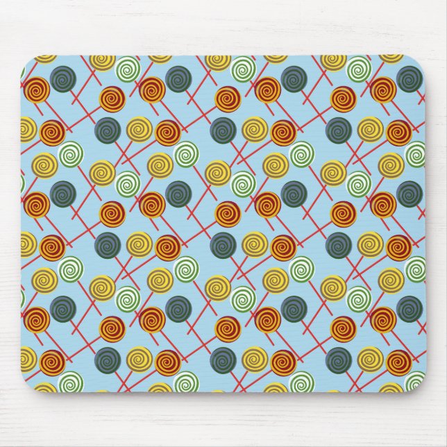 Mousepad Padrão de doces | Padrão do lombo | pirulito 5 (Frente)