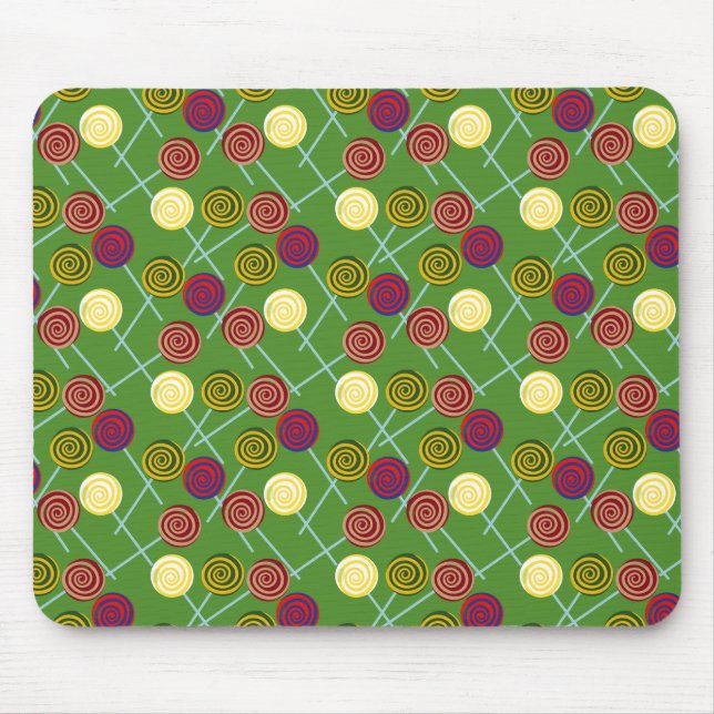 Mousepad Padrão de doces | Padrão do lombo | pirulito 58 (Frente)