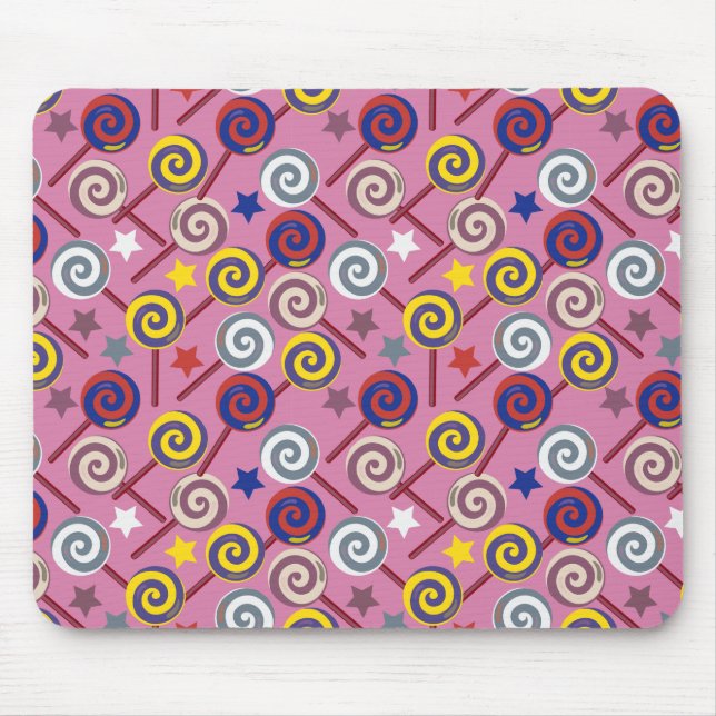 Mousepad Padrão de doces | Padrão do lombo | pirulito 7 (Frente)