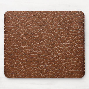 Mousepad padrão de efeito de couro marrom