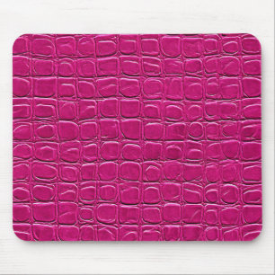 Mousepad padrão de efeito de couro rosa