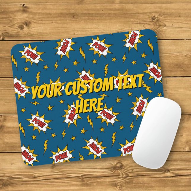 Mousepad Padrão de Efeito Sonoro de Quadrinhos Pow (Criador carregado)