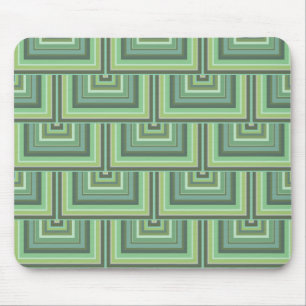Mousepad Padrão de escalas quadradas de listras verdes-oli